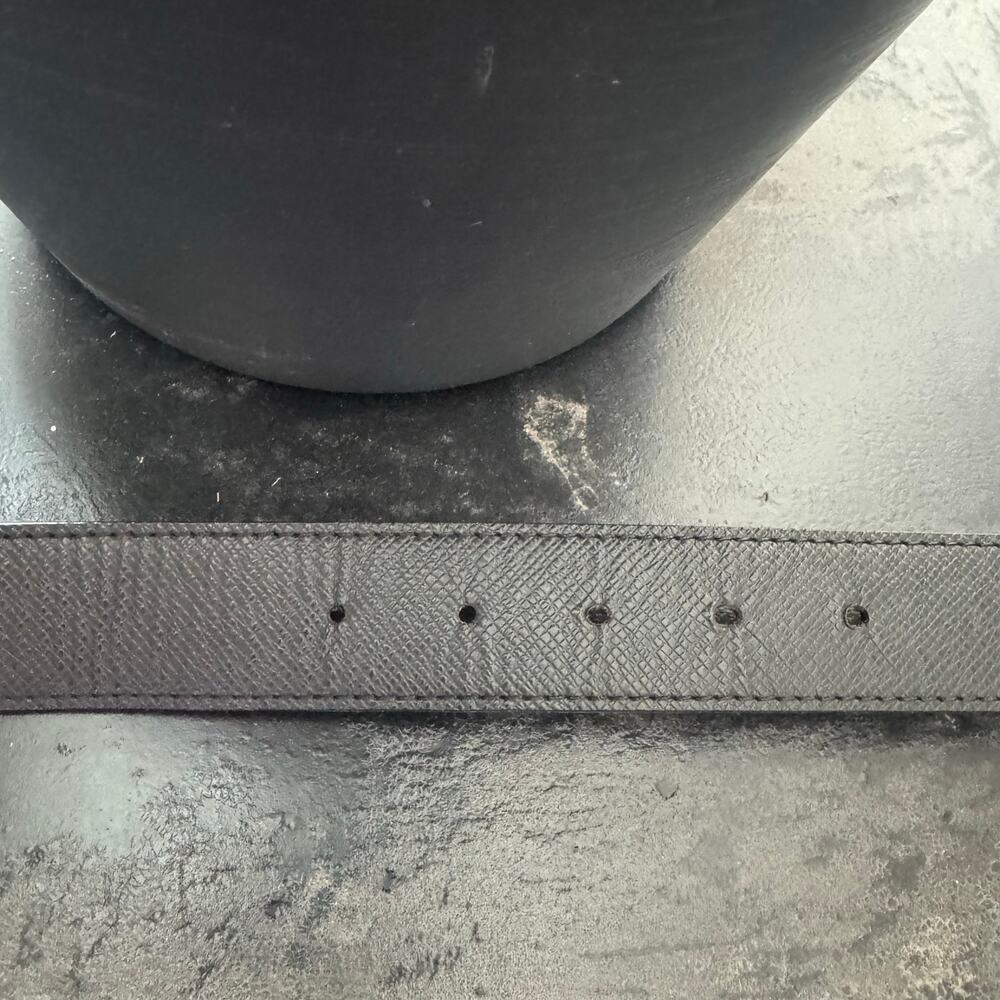 Louis‎ Vuitton Inventeur Graphite Black Mens Belt 95/38 Box Frame Buckle SHW - Picture 6 of 9